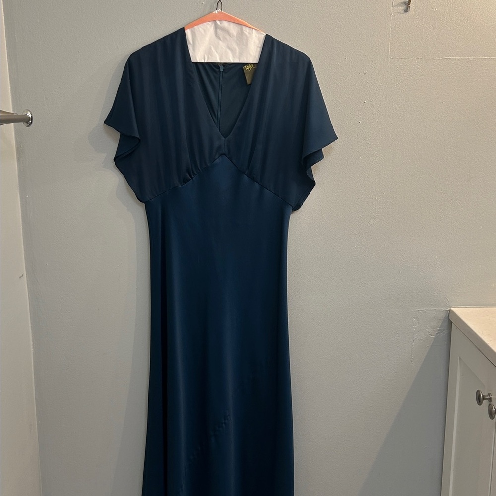 Elegant Dark Turquoise Blue Dress
